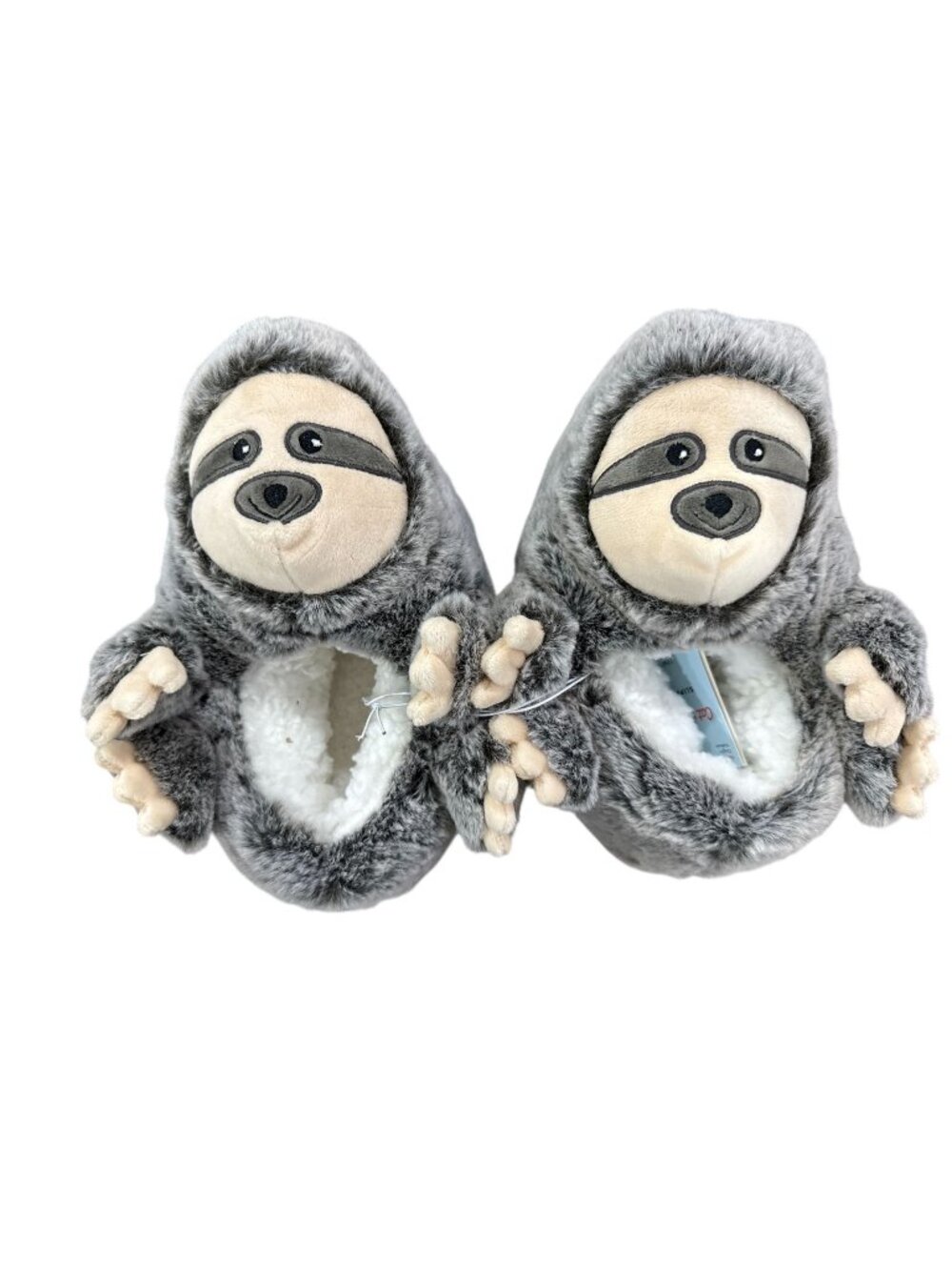 Cat & Jack Kids Sloth Plush Slippers Size S (13/1) Faux Fur Outer Non-Slip Sole